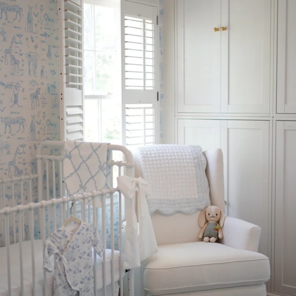 Evelyn Henson Safari Blue Wallpaper roll - Picture 3 of 4